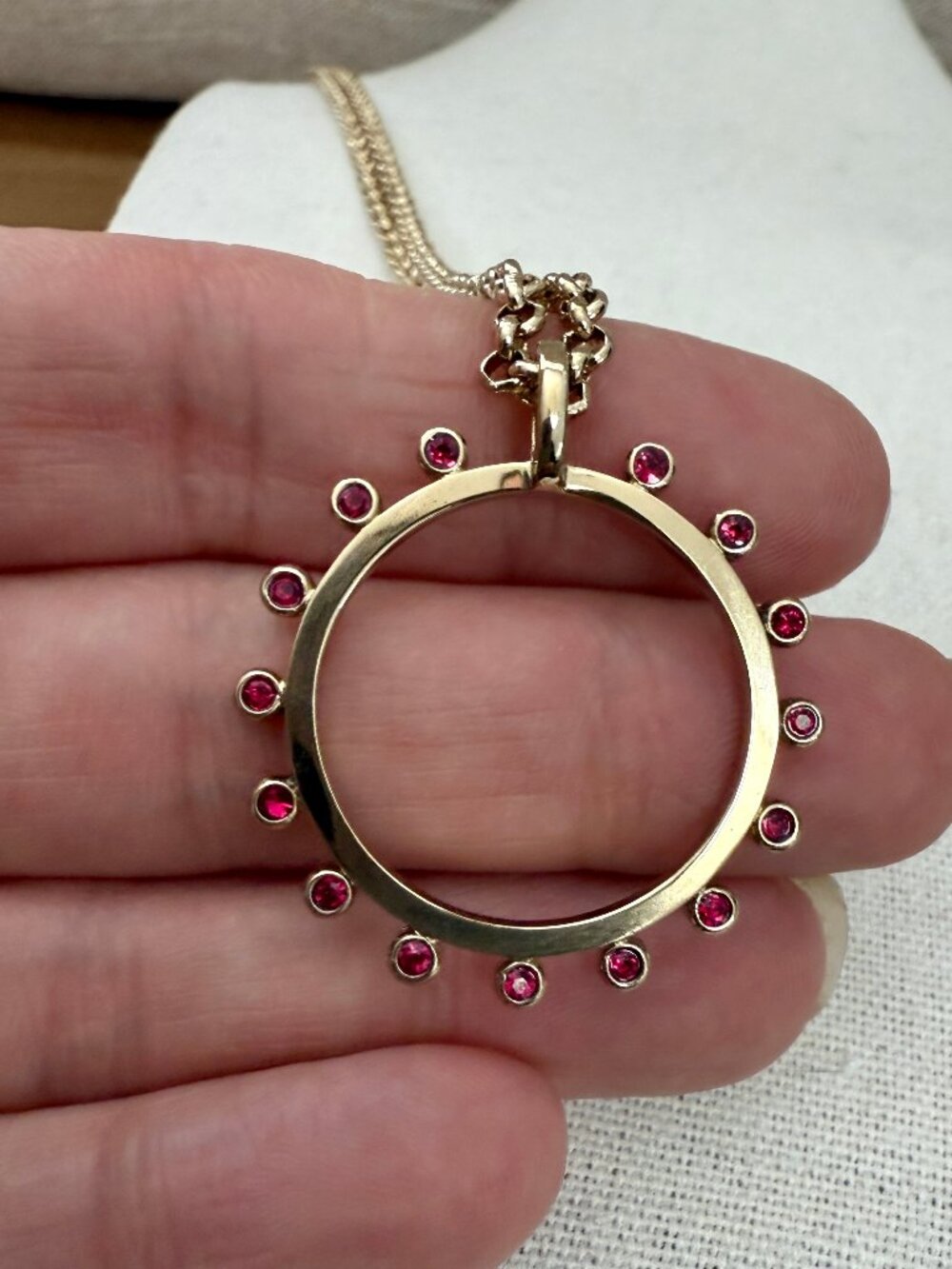 Dyrberg/Kern JOAQUINA Swarovski crystal necklace in Red